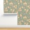 Chinoiserie Orchard Vintage Botanical Peaches Nectarines Antique Custom Removable Wallpaper by Spoonflower Peel & Stick Wallpaper 2FT Wide